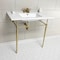 Fauceture KVPB37227W4BB 37-Inch Console Sink with Brass Legs (4-Inch, 3 Hole), White/Brushed Brass KVPB37227W4BB - alternate 4